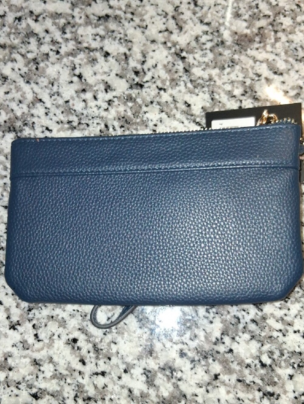 Nanette Lepore Teal Pebbled Wristlet Clutch with Gold Hardware NWT - Picture 2 of 8